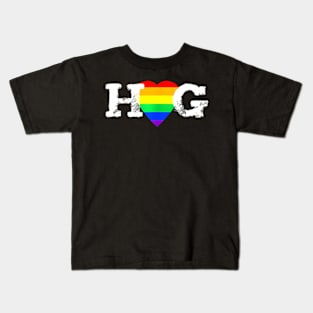 HAG Ally  Heart I love the gay community LGBTQ+ Kids T-Shirt